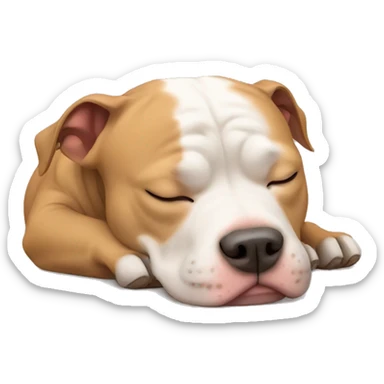 Pitbull sleeping sticker