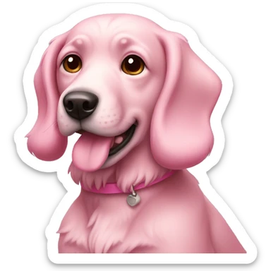 Pink dog sticker