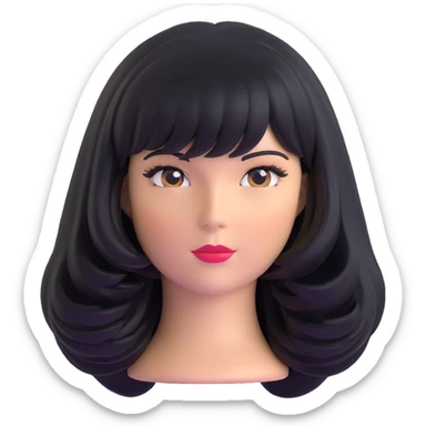 shiny and voluminous wig sticker