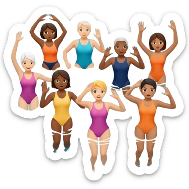 Water aerobics sticker