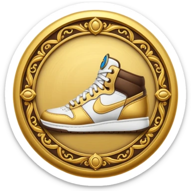 circular achievement style badge for Renaissance Sneakerhead sticker