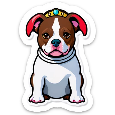 Pitbull Princess Leia  sticker