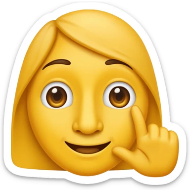 Nose emoji with a thumb in it sticker