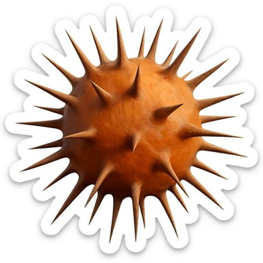 Make the spikes more realistic and dangerous while keeping the style consistent with the original image and maintaining a transparent background. sticker