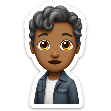 Muer, pelo corto castaño con visos, embarazada, chance rosado sticker