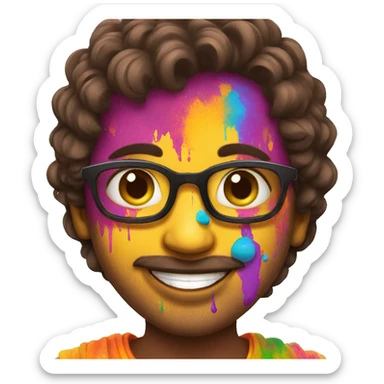 Happy holi sticker