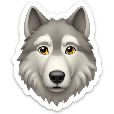 Loup qui coure sticker