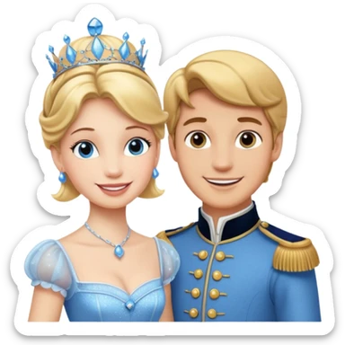 Cinderella and the Prince sticker
