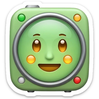 make the alarm sign in light green color emoji sticker