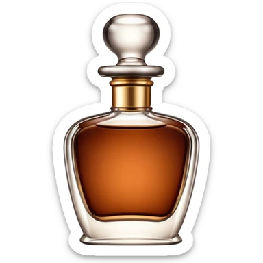 Perfume vintage classic brown sticker