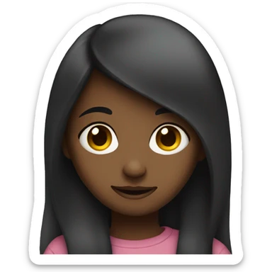 Very shy girl sticker