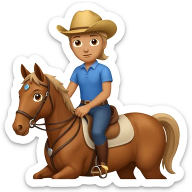 Myself riding a horse  sticker