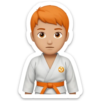 Judokas ceinture orange sticker