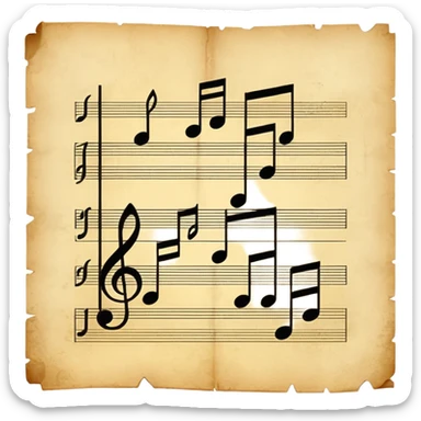 note music sheet sticker