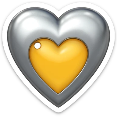 Chrome heart desginer emoji sticker