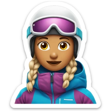 Girl on snowboard  sticker