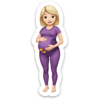 femme belly stuffing enceinte legging sticker