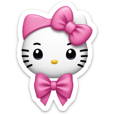 Hello kitty with bow  sticker