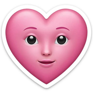 classic heart emoji in all pink colors sticker