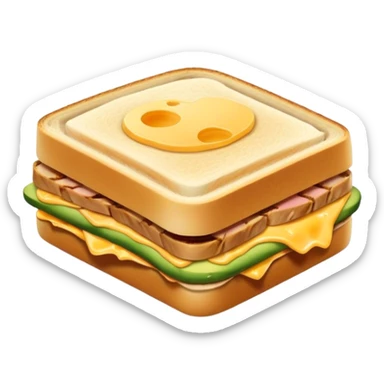 Tuna and avocado inside a toasted sandwich sticker