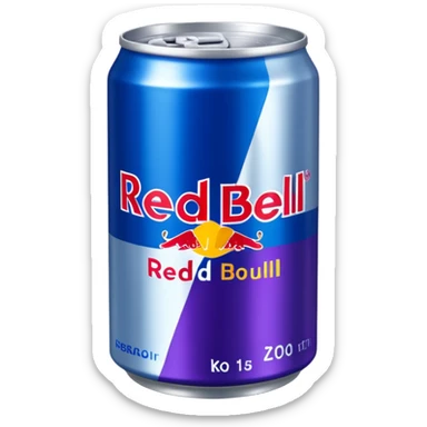 Kokos blåbär redbull sticker