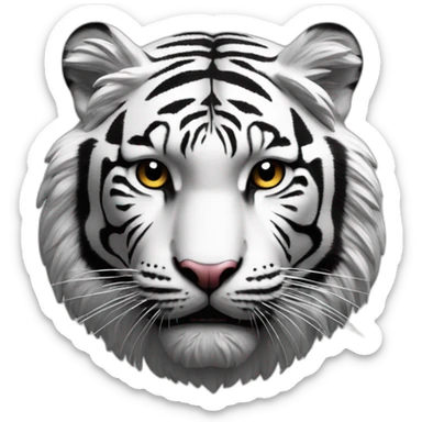 real hd 80s tiger black sticker