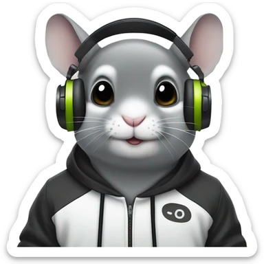 chinchilla dj sticker