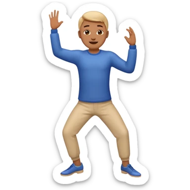 create a person emoji of Barcushake is the superpower name The mover & shaker who stays organised more fun and dancing more coloful male sticker