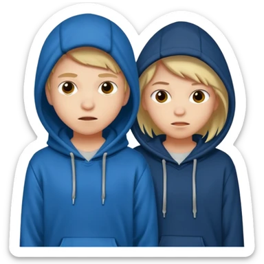 two teenager sneaking sticker