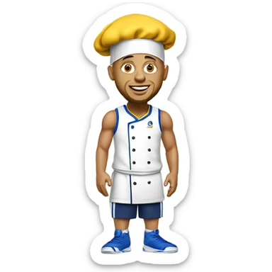 Steph curry with chef hat  sticker