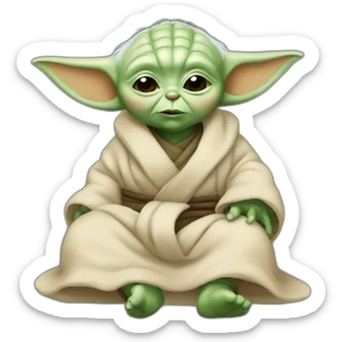 Bébé Yoda qui dort sticker
