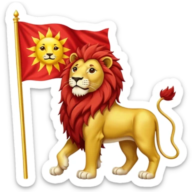 Lion and Sun flag of Iran before 1979 during the Shah sticker