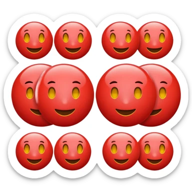 Red mon emoji  sticker