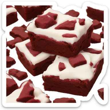Red velvet brownie sticker