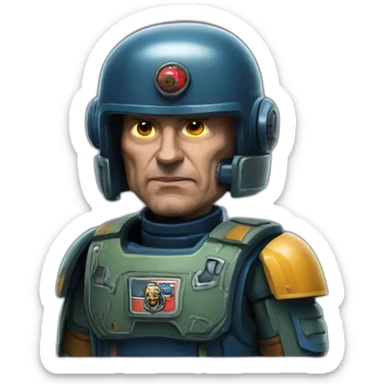 bill paxton gritty space marine sticker