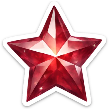 Red Diamond star sticker
