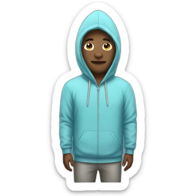 man with shark onesie sticker