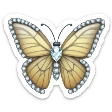 diamond butterfly  sticker