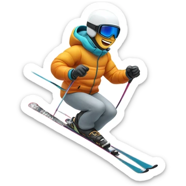 Skiing  sticker