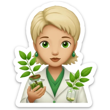 Maomao from Apothecary Diaries emoji holding a medicinal herb sticker