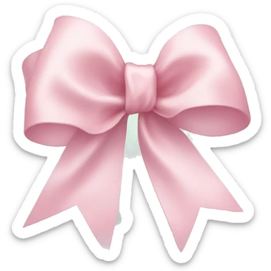 light pink ribbon bow sticker