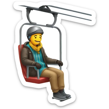 Getting sick on chairlift sticker