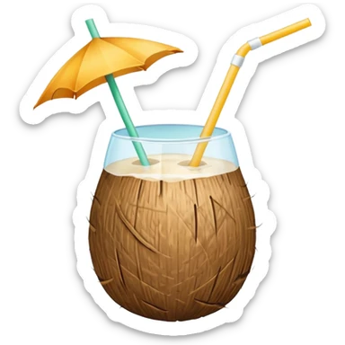 hawaii coconut drink  sticker