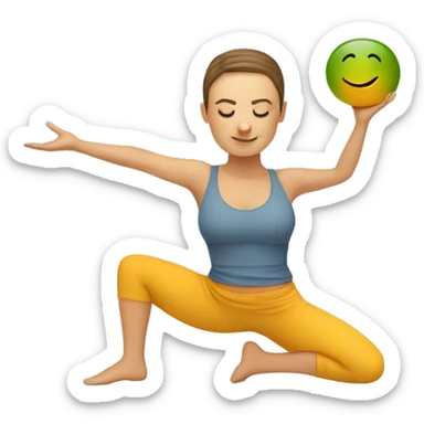 Serbian doing yoga sticker