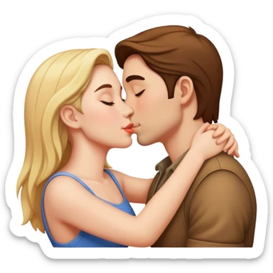 Couple kising sticker