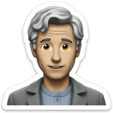 Norman bates qui mange des frites sticker