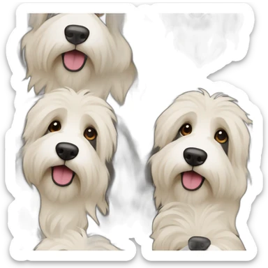 catalan sheepdog black and tan sticker