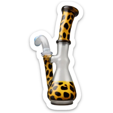 Cheetah print bong sticker
