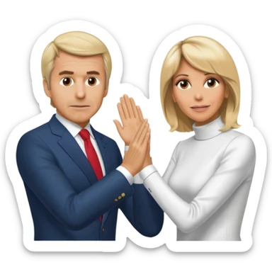 Brigitte macron slapped her husband  sticker