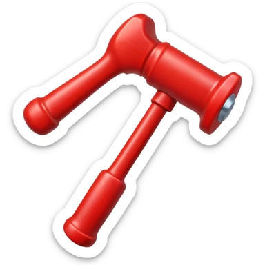 red toy hammer sticker